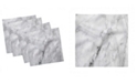 Ambesonne Marble Set of 4 Napkins, 12" x 12"